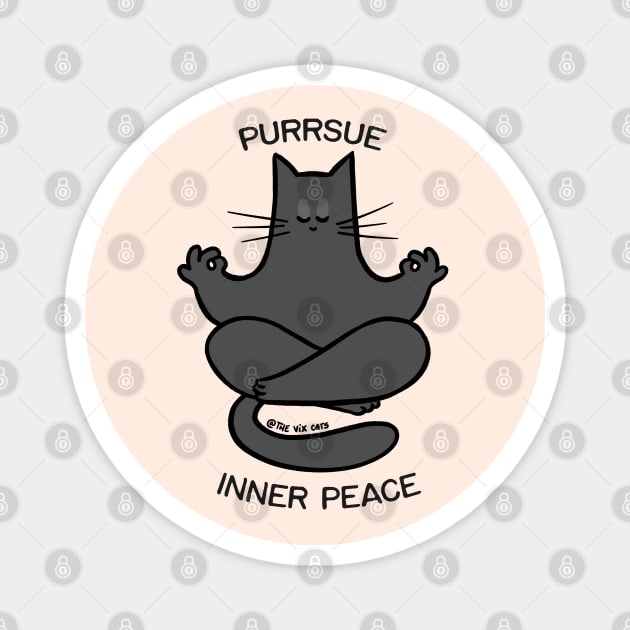 Cat Yoga & Meowditation Magnet by The Vix Cats